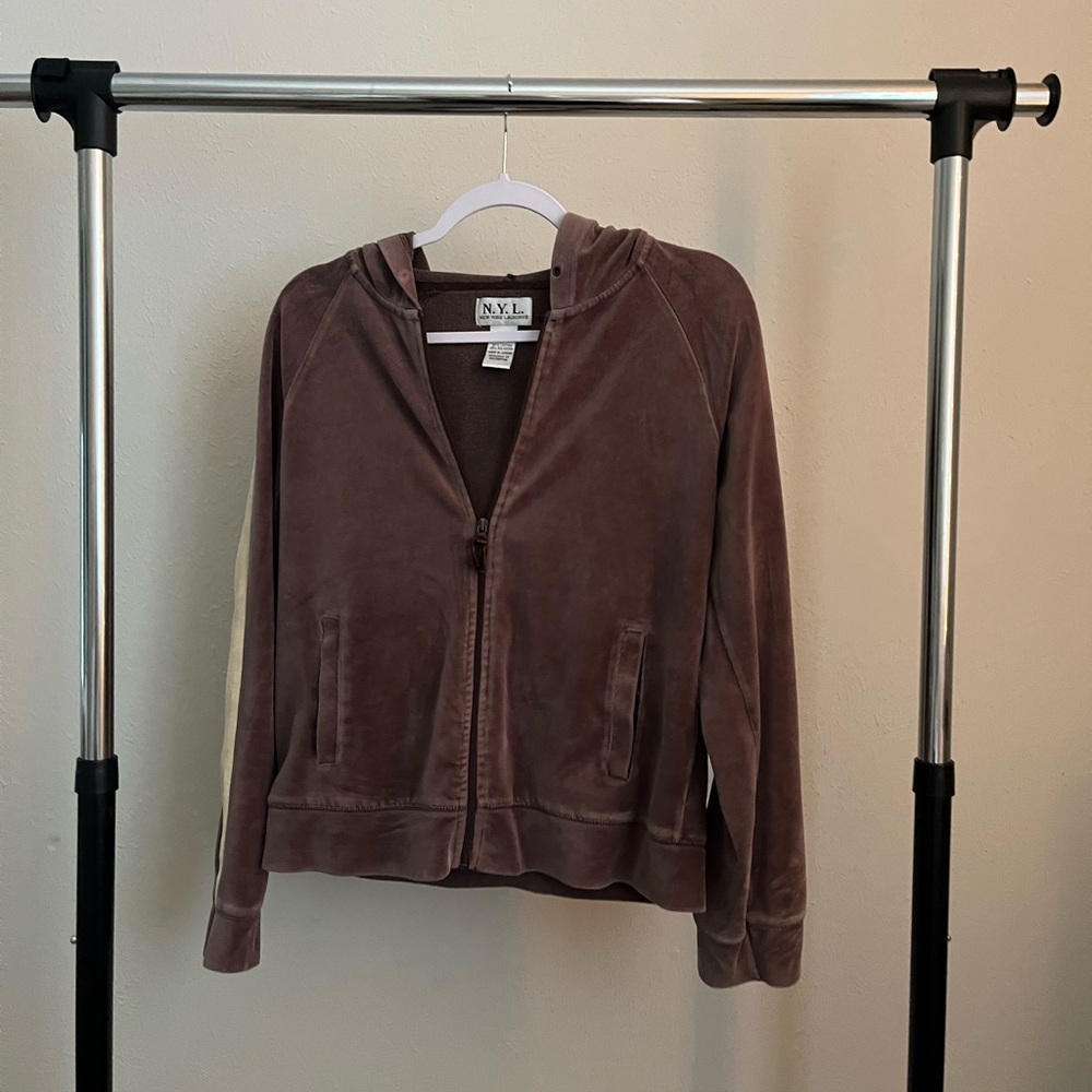 Brown Zip Up Hoodie